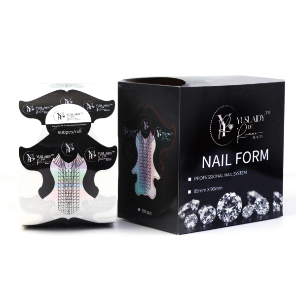 Professional Holographic Nail Forms, 500pcs Adhesive Reusable Forms for Acrylic and Gel Nail Extension