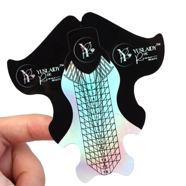 Professional Holographic Nail Forms, 500pcs Adhesive Reusable Forms for Acrylic and Gel Nail Extension